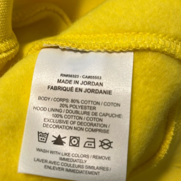 Nike Vibrant Yellow Pullover Hoodie Sweatshirt NWT Men’s L unisex - Picture 6 of 7